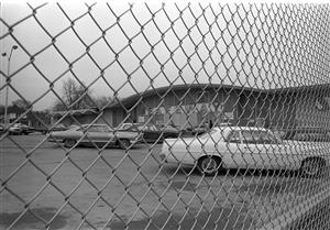 Chain Link Fence around Safeway Store